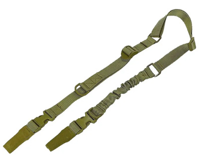 Ремень оружейный PMX Tactical PMX-12 II на 2 точки с амортизатором Зелёный арт. PMX12N2GN