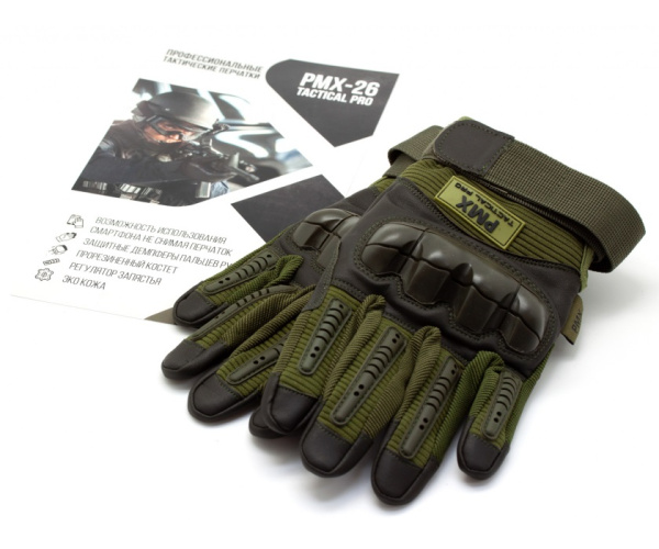 Перчатки тактические PMX Tactical Pro PMX-26 прорезиненный кастет (хаки)